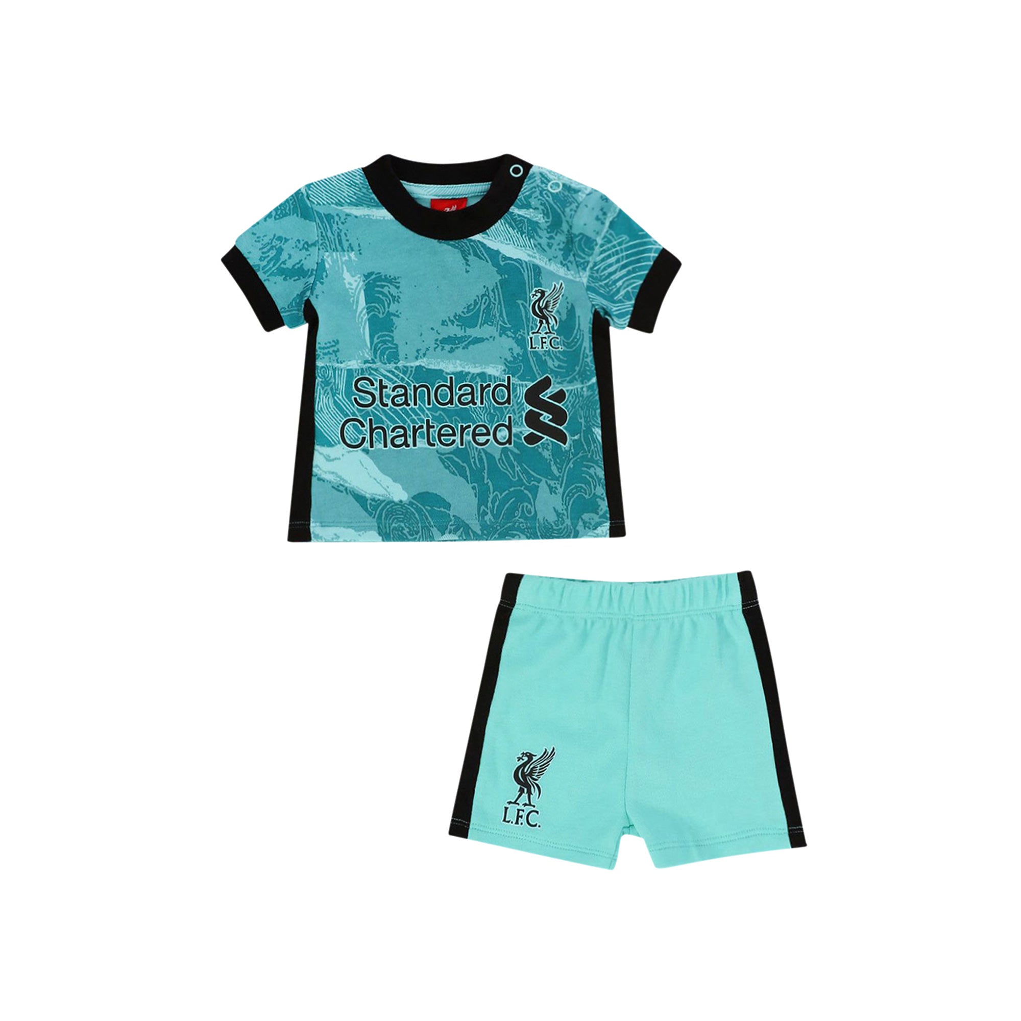 Set quần áo trẻ em Lfc 20/21 Away Kit - Teal - Liverpool Fc - A15385