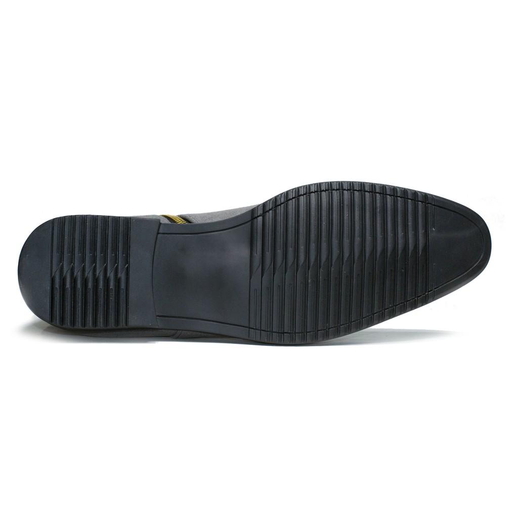 Giày Chelsea Boot Nam Cổ Khóa Rất Dễ Xỏ Da Búc Màu Xám Cực Đẹp - CB521-bucxamkhoa(V)-XAMBUCK