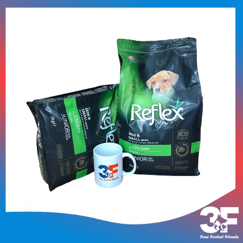 Thức ăn hạt chó Reflex Plus Mini &amp;amp; Breeds Vị Gà Cho Chó Con Bao 3KG - Bao Bì Chính Hãng