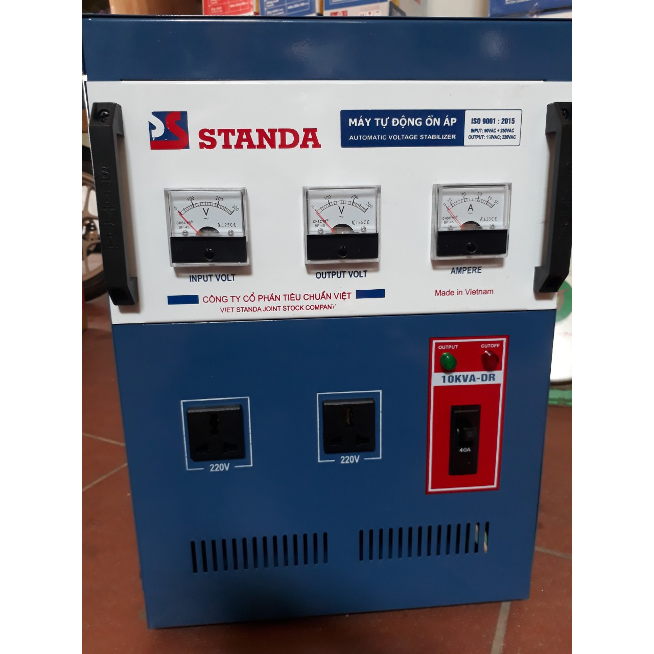 ỔN ÁP STANDA 10KW GIẢI 90-250V THM CÓ 3 ĐỒNG HỒ