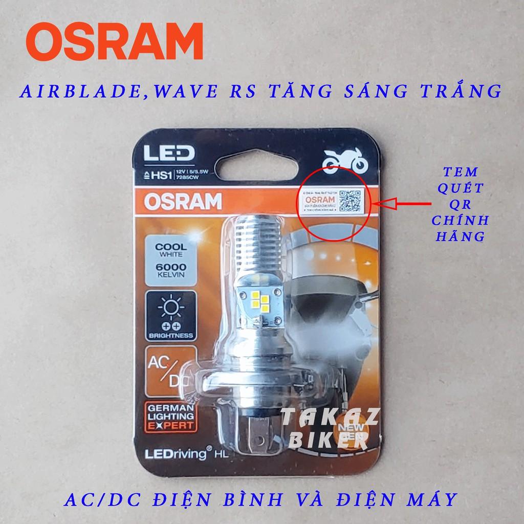 Bóng đèn LED OSRAM HS1 Moto NK400, Air Blade, Wave RS... Màu Bóng Trắng Hoặc Màu Vàng Phá Sương