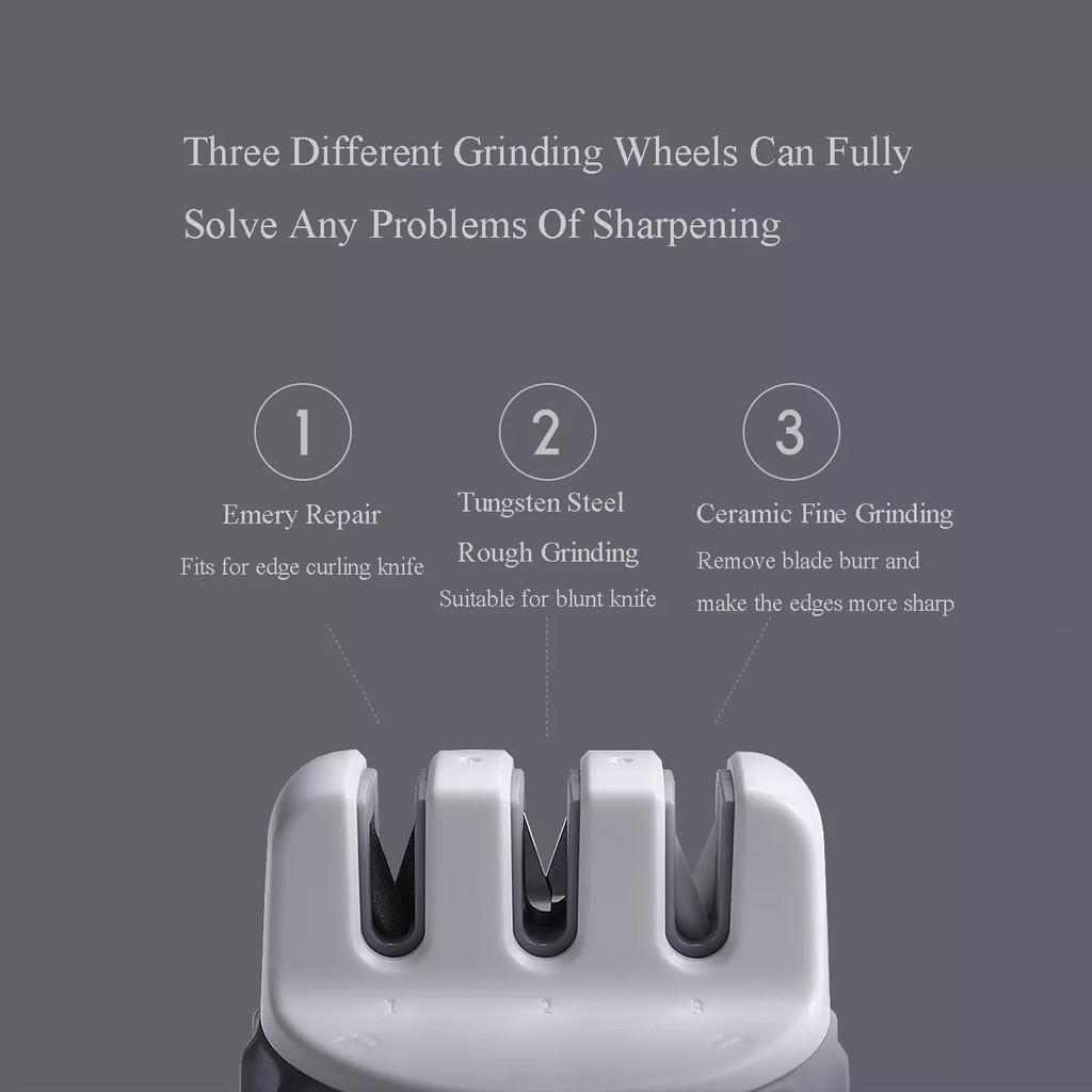 Xiaomi Youpin Huohou Đá mài dao thiết kế 3 ô tiện dụng chất lượng cao