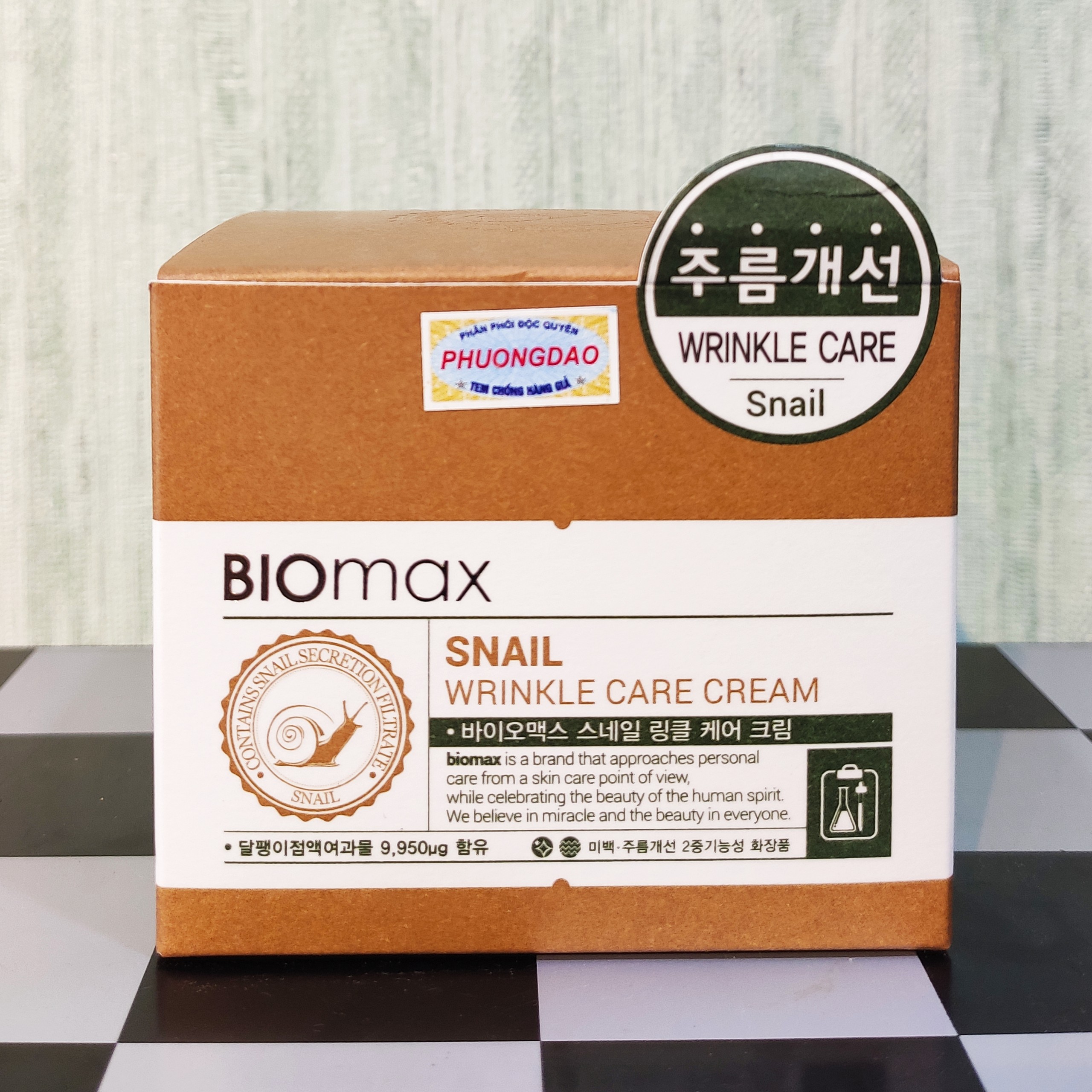 Kem chăm sóc da thảo dược Hàn Quốc Snail Wrinkle Care Cream(BIOmax)