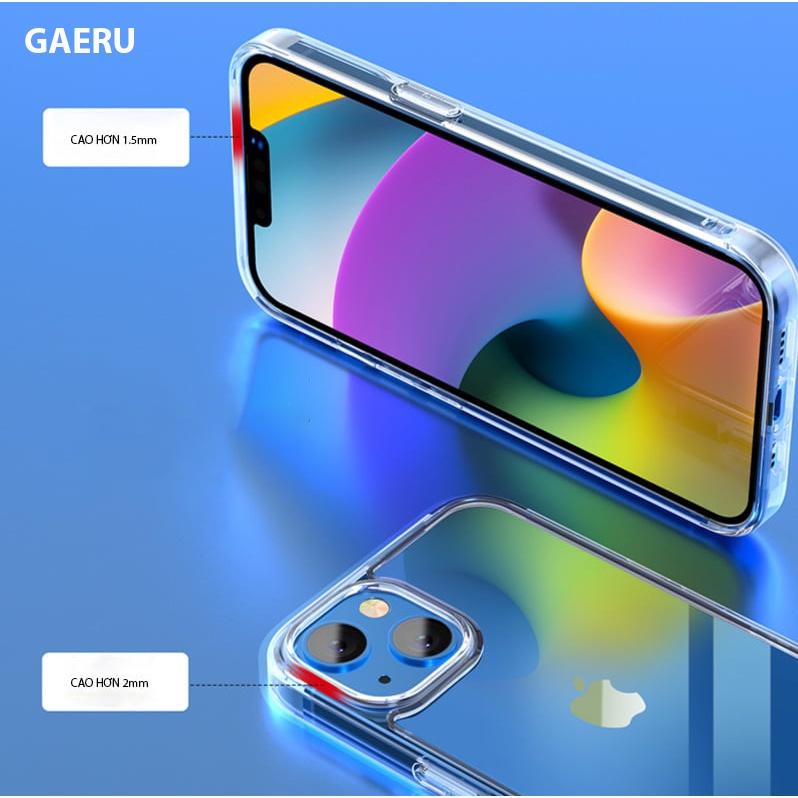 Ốp lưng trong suốt GAERU cho iphone XR XS 11 12 13 Pro Pro Max