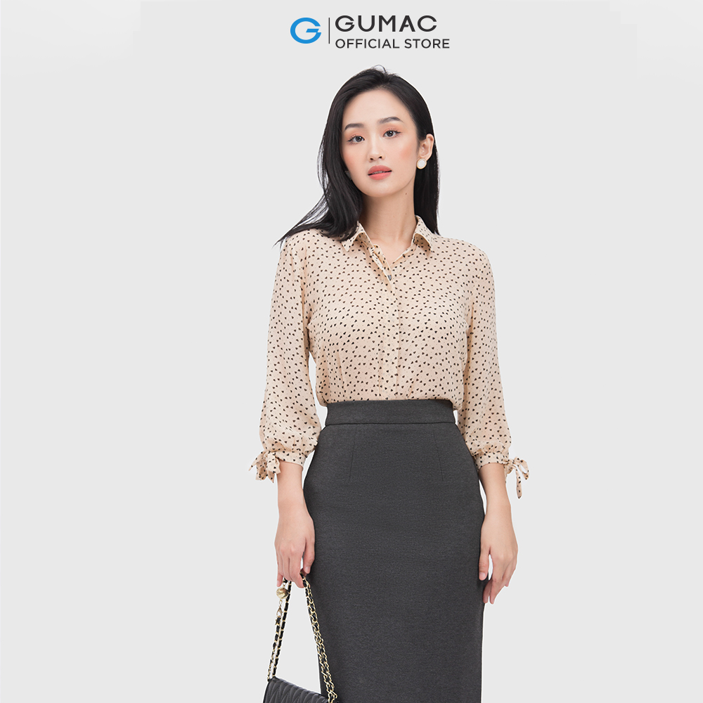 Chân váy GUMAC VC04049 form bút chì xẻ tà thời trang công sở