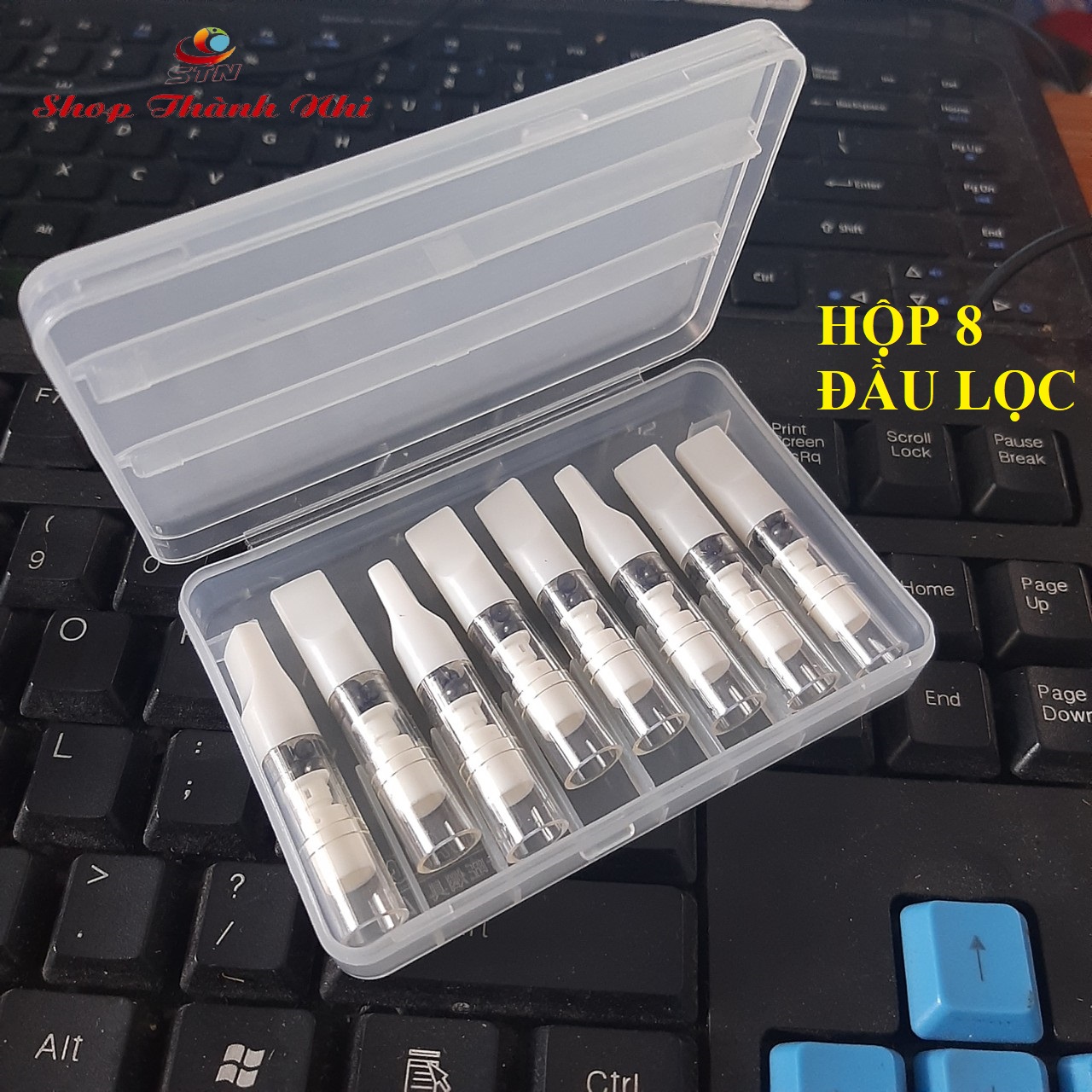 Hộp 8 đầu lọc thuốc tinh thể nano khoáng ( tặng kèm 1 roong cao su hỗ trợ hút điếu nhỏ) SHOP THÀNH NHI