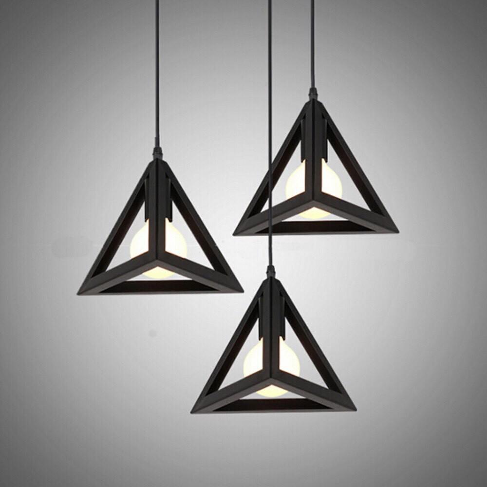 ĐÈN THẢ TRẦN KHỐI TAM GIÁC TRANG TRÍ - KÈM BÓNG LED 5W -ẢNH THẬT