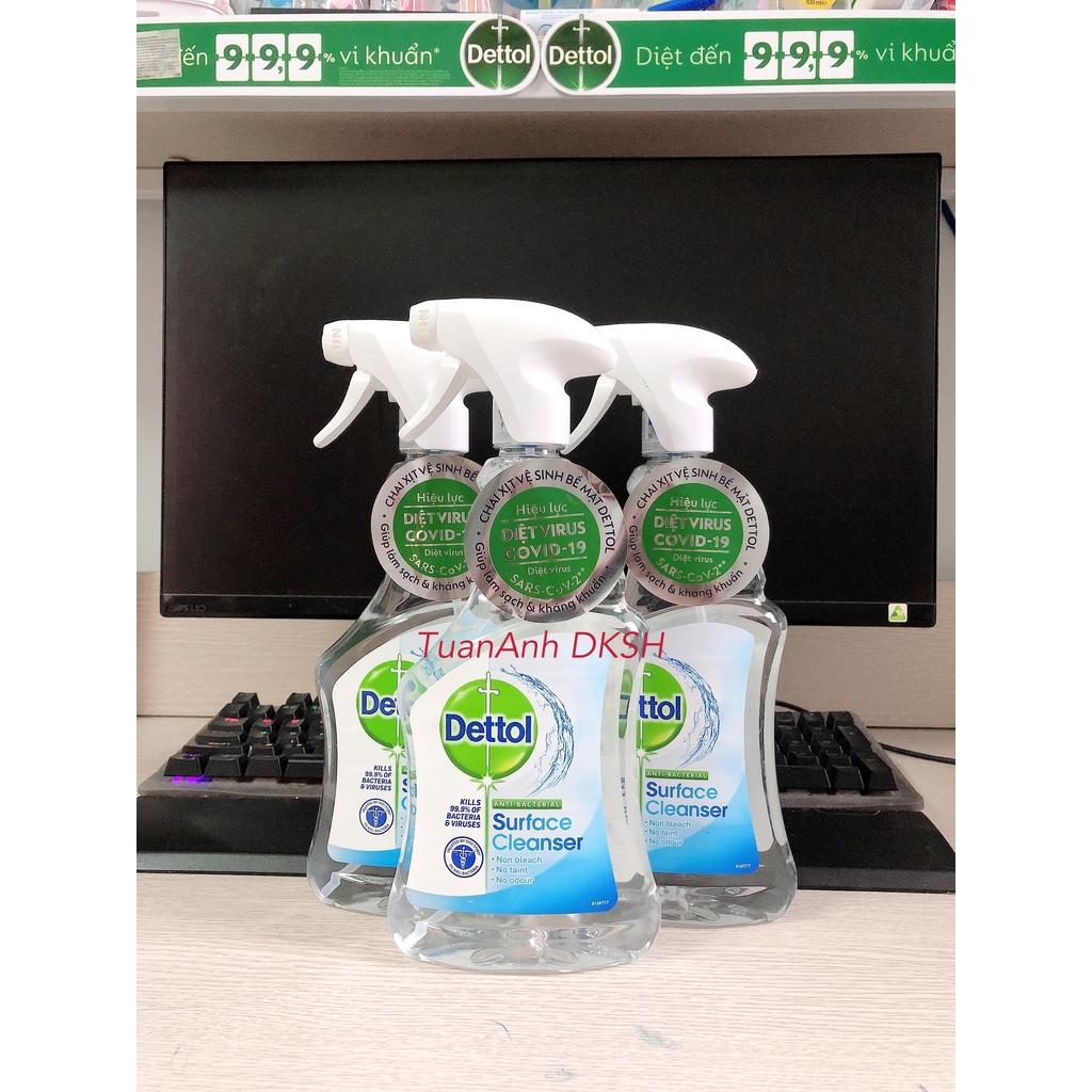 -CHAI XỊT VỆ SINH BỀ MẶT SÁT KHUẨN DETTOL. Hàng chính hãng DKSH Việt Nam.