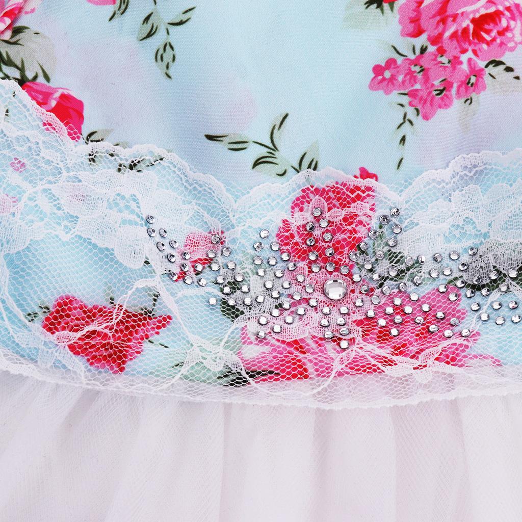 Summer Baby Girls Flower Sleeveless Princess Dress Party Skirts Clothes 2-6 Years