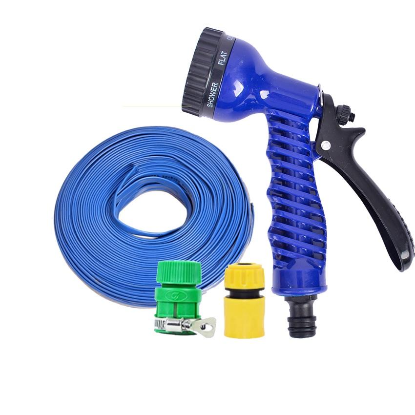 Tưới cây rửa xe Bộ dây và vòi xịt tăng áp lực nước 300% loại 30m cút nhựa,nối nhựa 206843