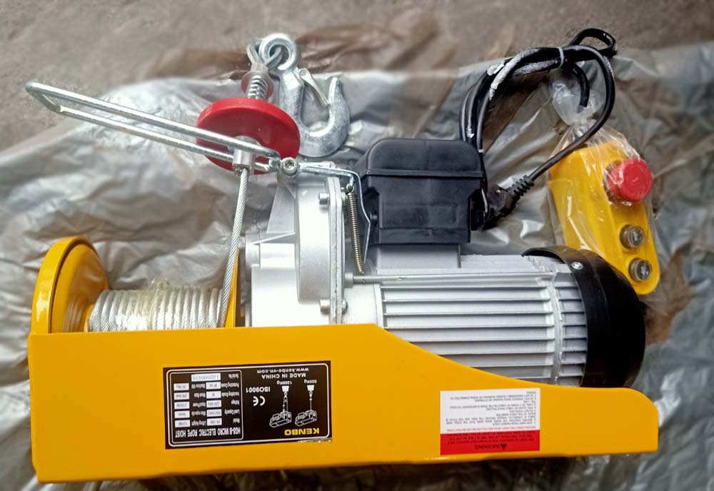 Tời điện treo PA200 tải trọng tối đa 160kg, cáp dài 12 mét, 30 mét