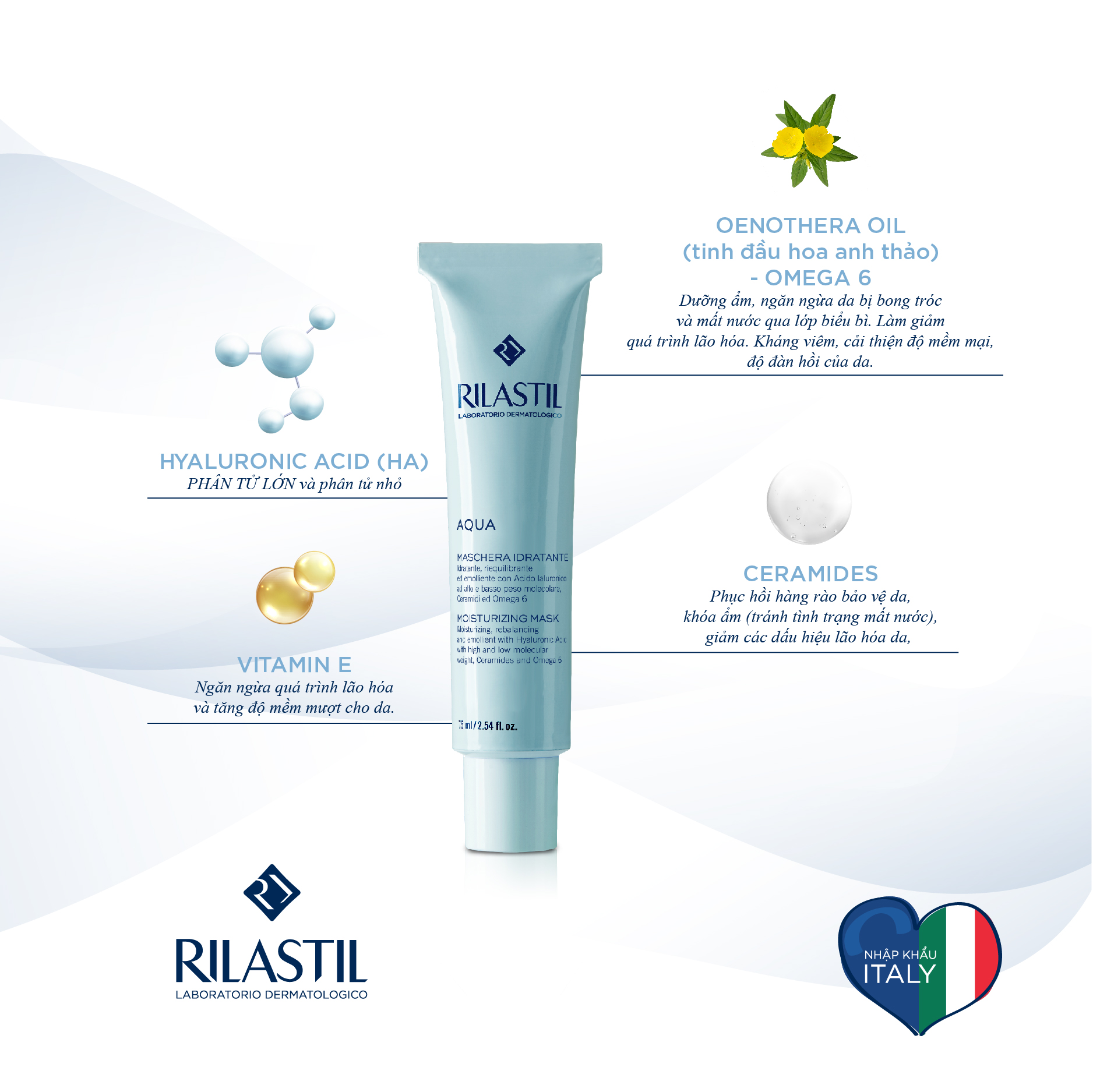 Mặt nạ cấp ẩm - RILASTIL AQUA MOISTURIZING MASK