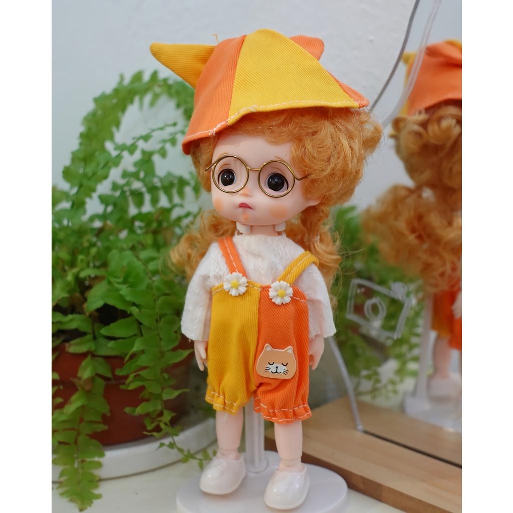 Búp bê mini mặt dỗi siêu cute chiều cao 16 cm