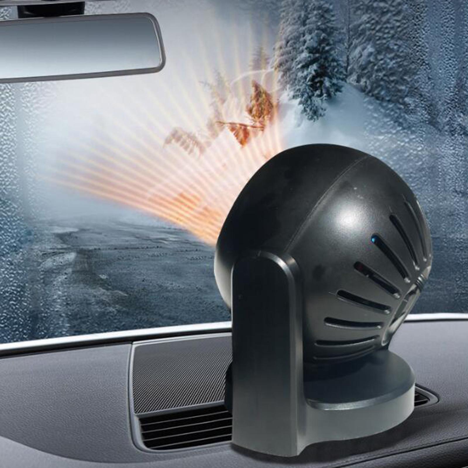 Auto Heater Defroster Demister 2 In 1 Portable 12v Black