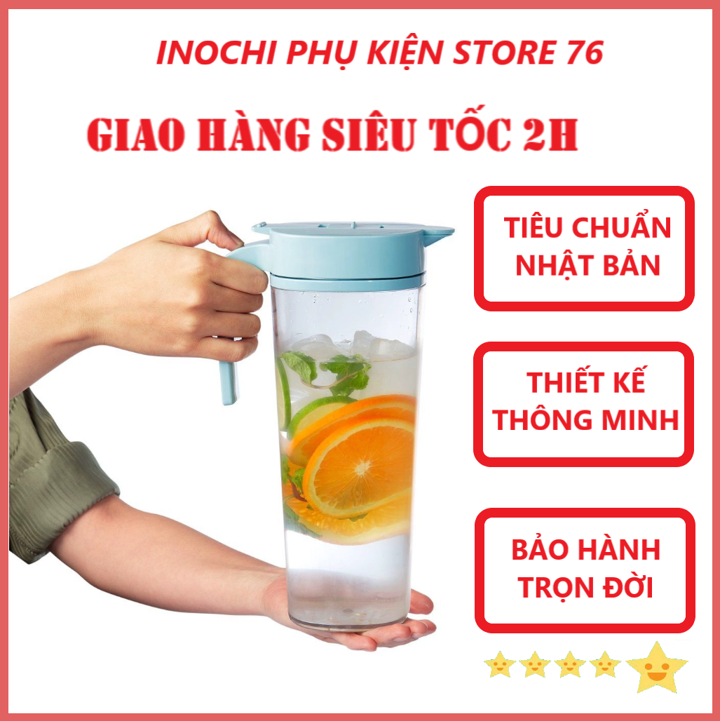 Bình Nước Cao Cấp Biwa Chuẩn Nhật 1.2L và 1.6L - Nguyên liệu nhựa nguyên sinh cao cấp an toàn cho sức khỏe  - Hàng Chính Hãng