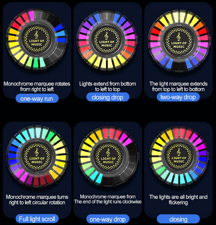 Nước Hoa Cảm Biến Theo Nhạc Rhythm Round by App Trên Ô Tô - Home and Garden