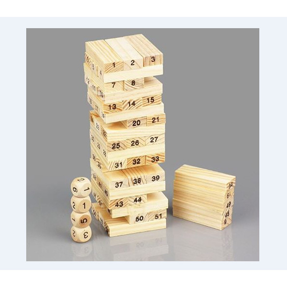 BỘ ĐỒ CHƠI RÚT GỖ WISS TOY và 4 xúc xắc - BY9020