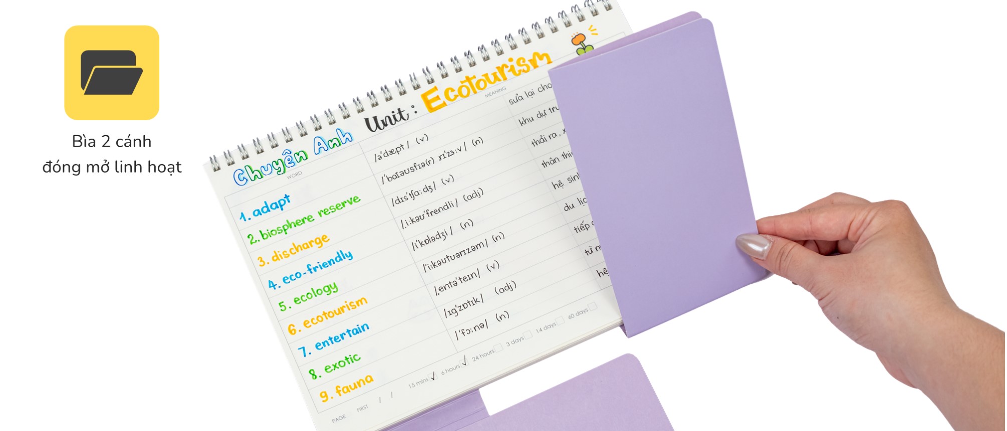 Sổ học từ vựng Word List B5 120 trang 100/76; MS: 917