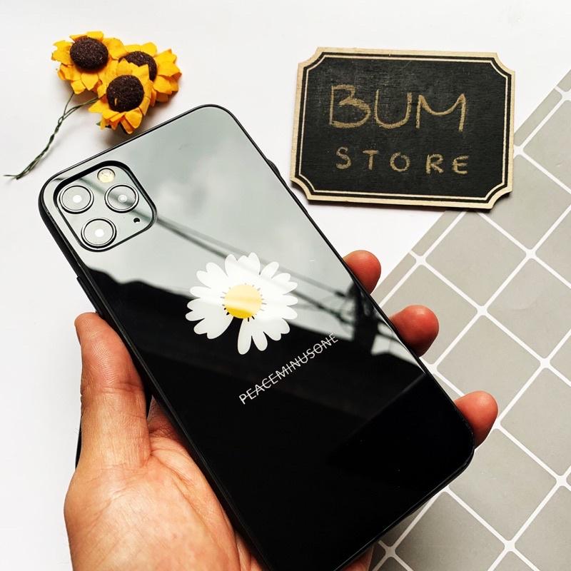 Ốp Lưng Kính Hoa Cúc Iphone 11 / 11 Pro / 11 Pro Max