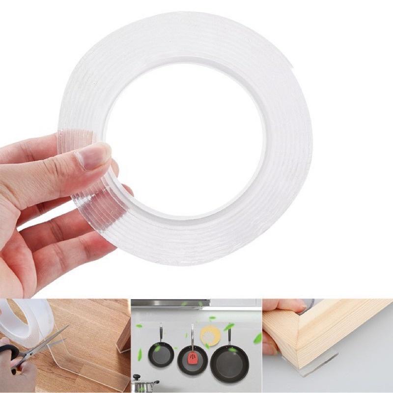Băng Dính Trong 2 Mặt Trong Suốt,Cuộn Dài 5m,