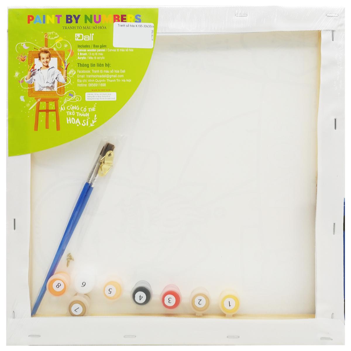 Tranh Tô Màu Số Hóa - Bác Hồ Ngày 30/4 - 30 x 30 cm - Dali K195