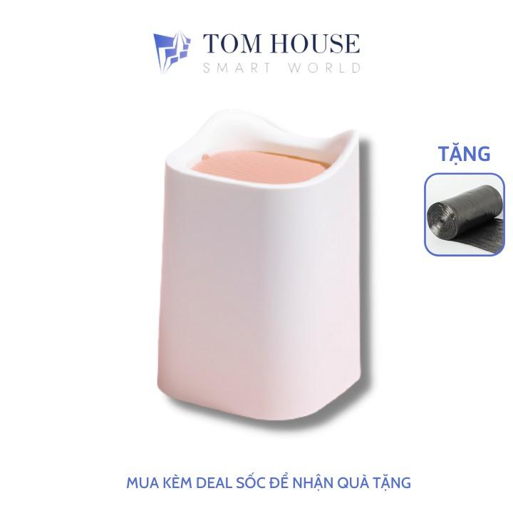 Thùng Rác Mini Nắp Lật Để Bàn Loại 2 Thùng Chồng Giấu Túi Rác Đa Năng Tiện Dụng Siêu Xinh