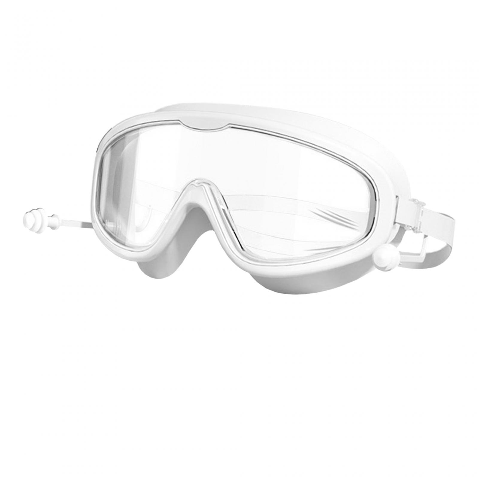 Swimming Goggles with Earplug Large Frame Professional Swim Goggles for Kids