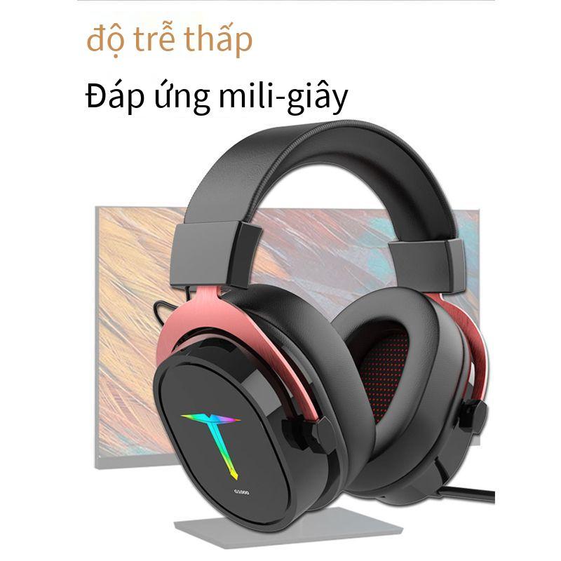 Ưu đãi đặc biệt tai nghe chơi game không dây gắn trên đầu có micrô Bluetooth không dây 2.4G chế độ kép cho máy tính tai nghe điện thoại di động