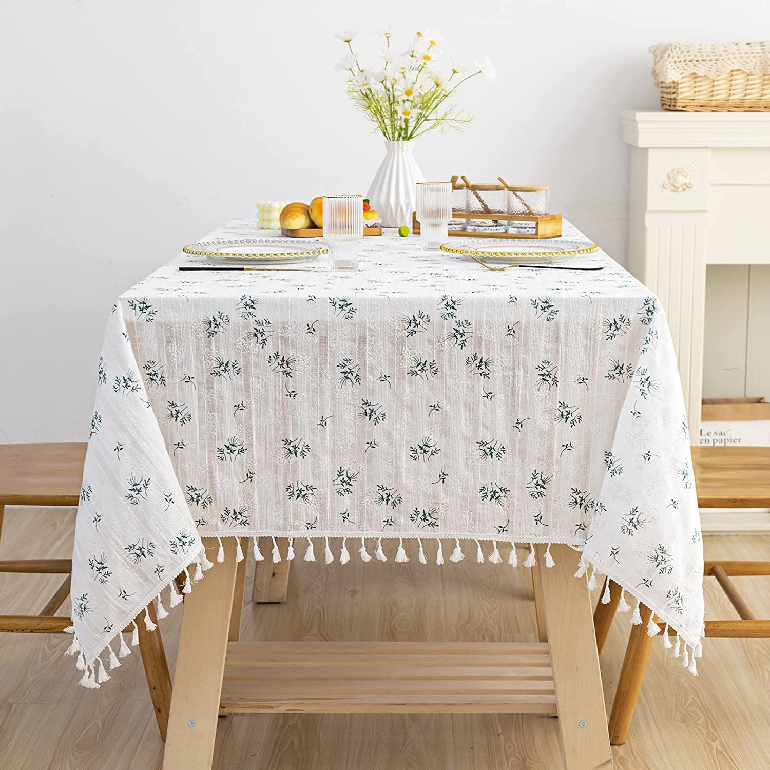 Khăn trải bàn bên cạnh hình chữ nhật Rustic Vải trải bàn dã ngoại 55 '* 71'