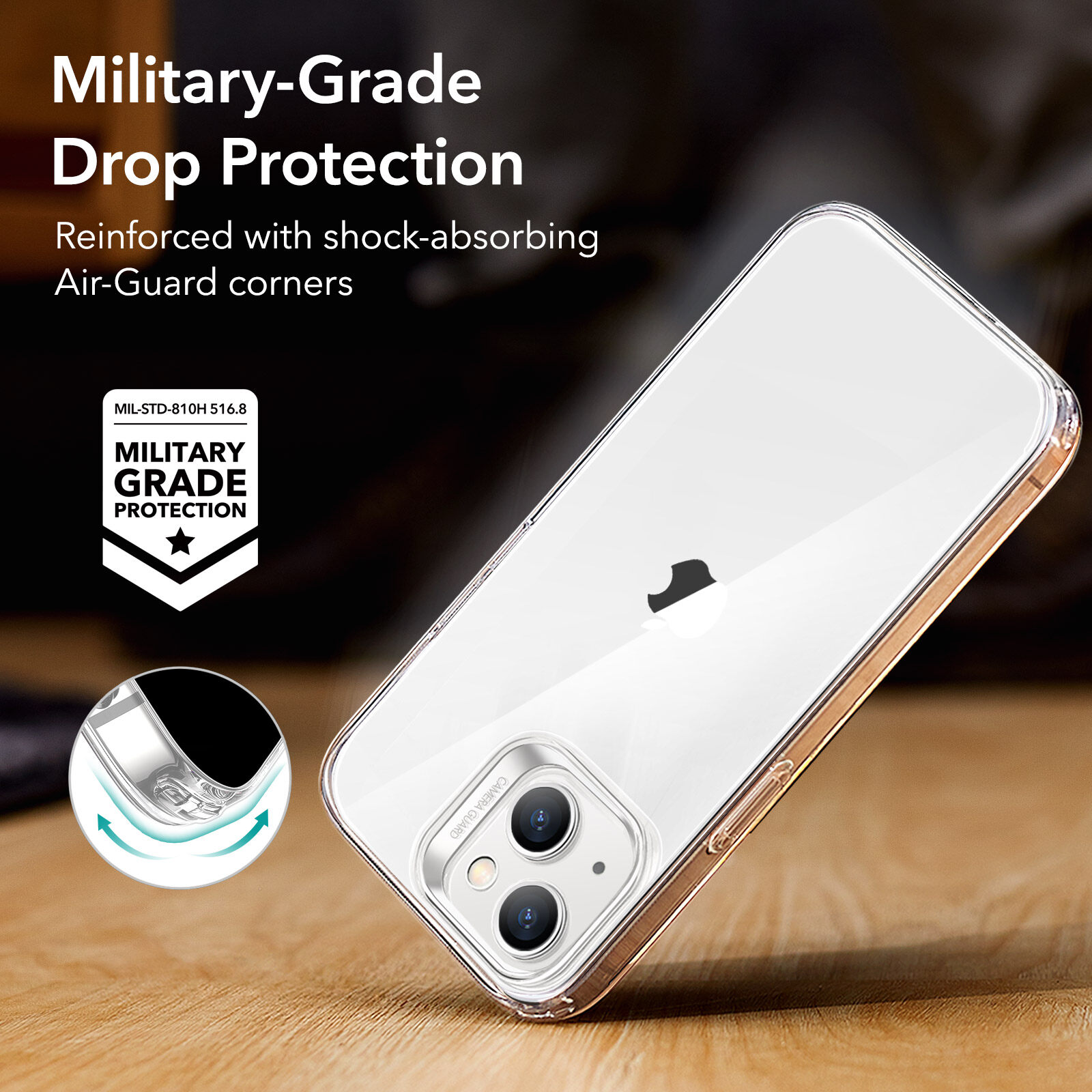 Ốp Lưng dành cho iPhone 14 Pro / 14 Pro Max/ 14/ 14 Plus/ ESR Project Zero Clear Case Trong Suốt Chống Ố Vàng - Kèm Combo Kính Cường Lực Màn Hình và Camera- Hàng Chính Hãng