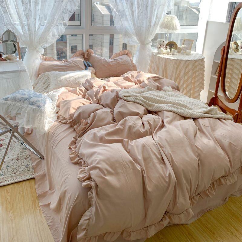 Bộ Chăn Ga Gối Cotton Tici Đũi Bèo Hàng nhập Khẩu 4 Món Nhiều Mẫu