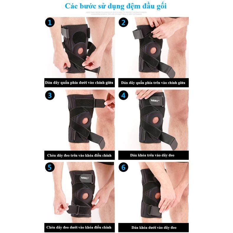 Đai bảo vệ đầu gối có lò xo hỗ trợ AOLIKES – 618