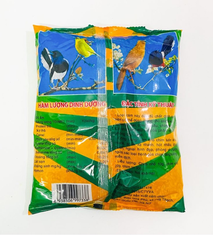 Combo 5 gói Thức ăn cho chim mỗi gói 500gr
