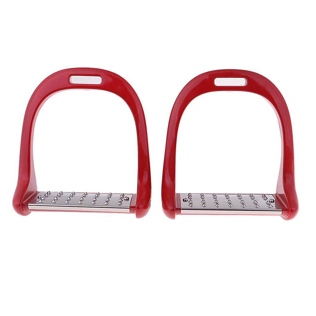 1Pair Horse Saddle English Stirrups Horse Riding - 4 color