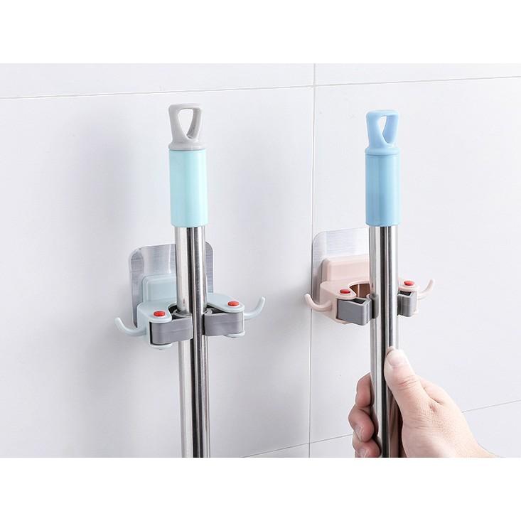 MÓC DÍNH TƯỜNG KẸP CÂY LAU NHÀ CHỔI LAU NHÀ MÓC DAN TƯỜNG