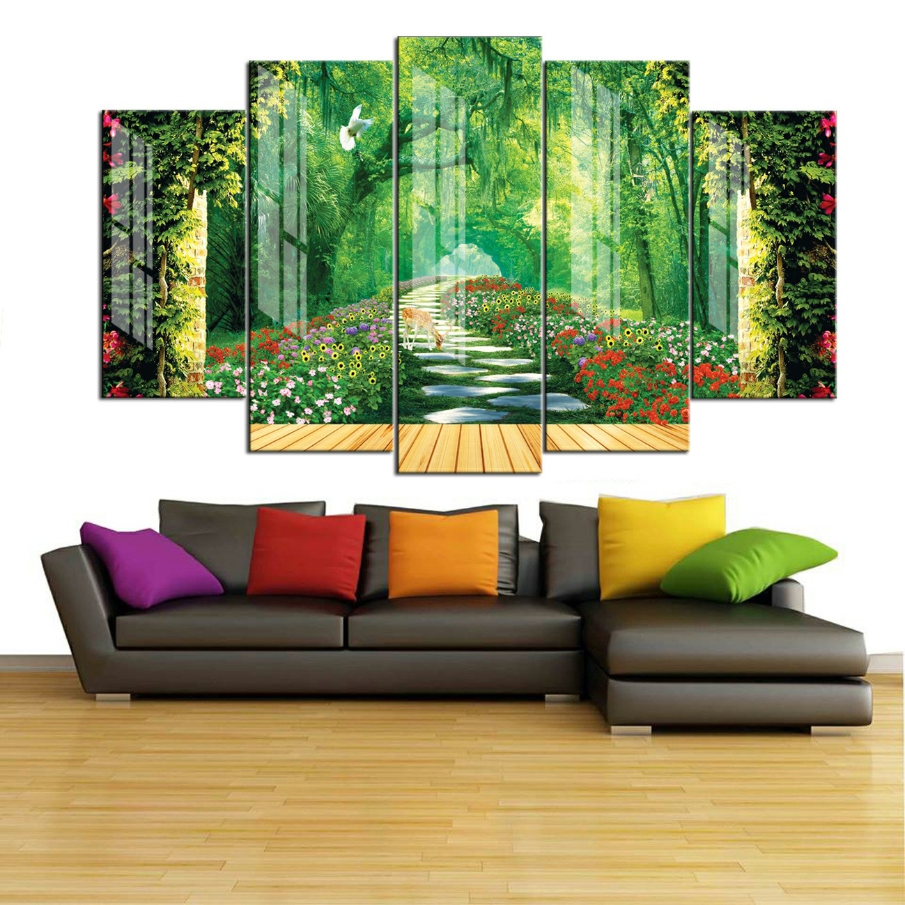 Tranh treo tường Cá 3D C15555/Gỗ MDF cao cấp phủ kim sa/ Chống ẩm mốc, mối mọt/Bo viền góc tròn