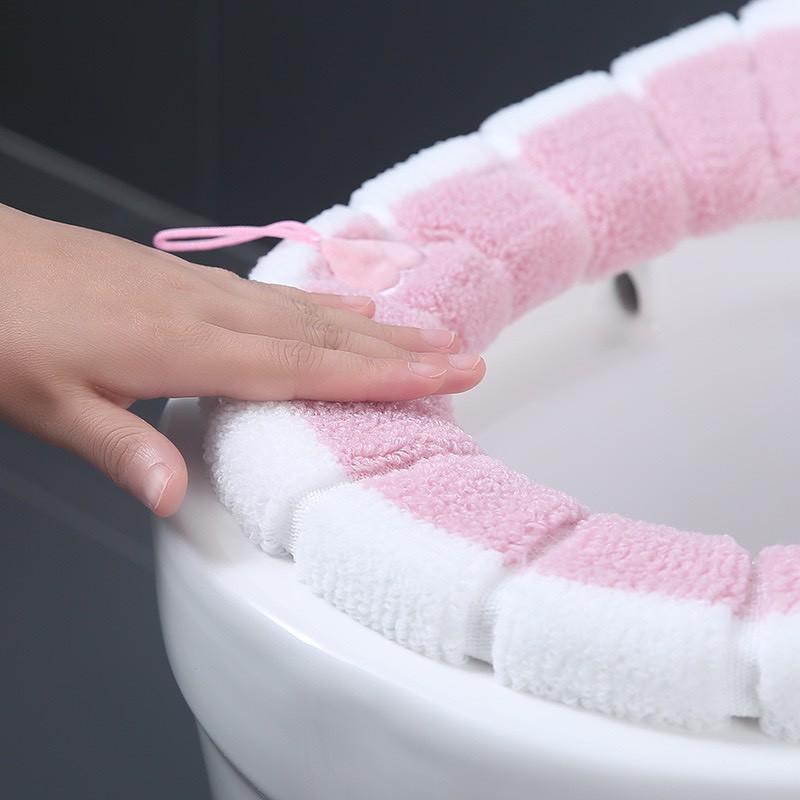 GIÁ HỦY DIỆT Miếng đệm lót bồn cầu hình tròn bằng nỉ chống lạnh chống thấm nước tiện dụng 88205