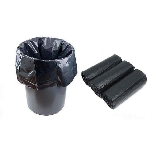 Combo 3 Cuộn Túi Đựng Rác Gia Đình, Bao Đựng Rác Văn Phòng, Trường Học Tiện Lợi Màu Đen Size Trung 55x65cm - Chính Hãng