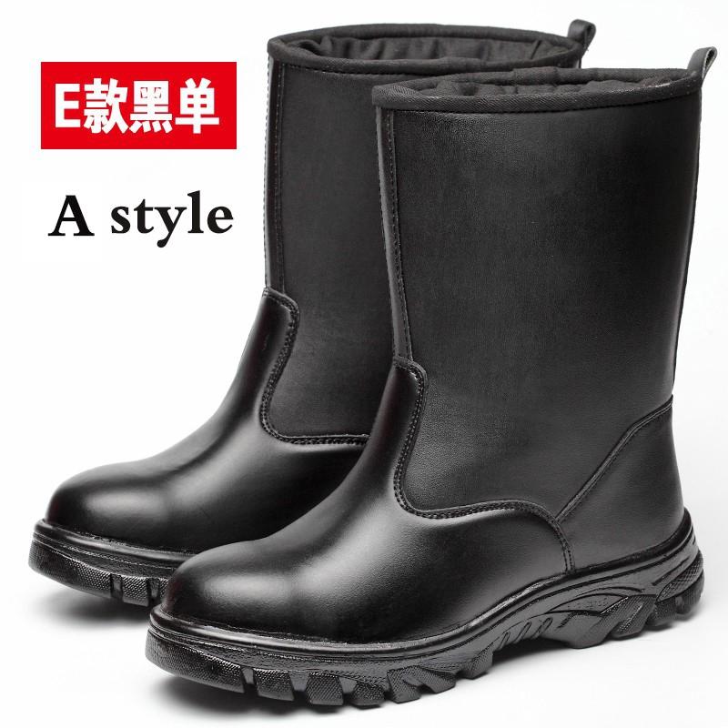 Giày bốt đi mưa chất liệu da cho nam