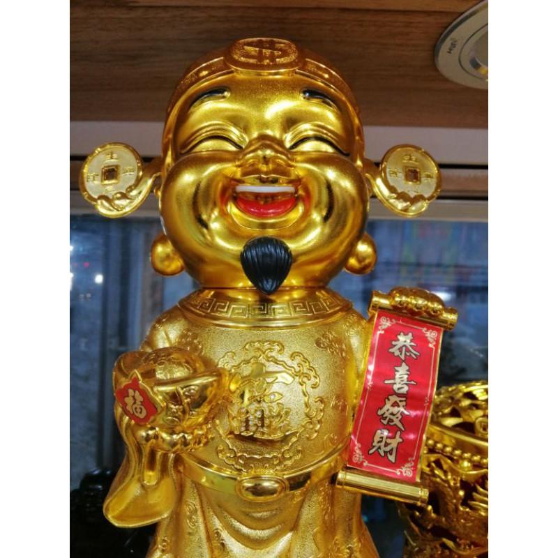 THẦN TÀI ĐỨNG HŨ VÀNG TRƯNG BÀY TRANG TRÍ