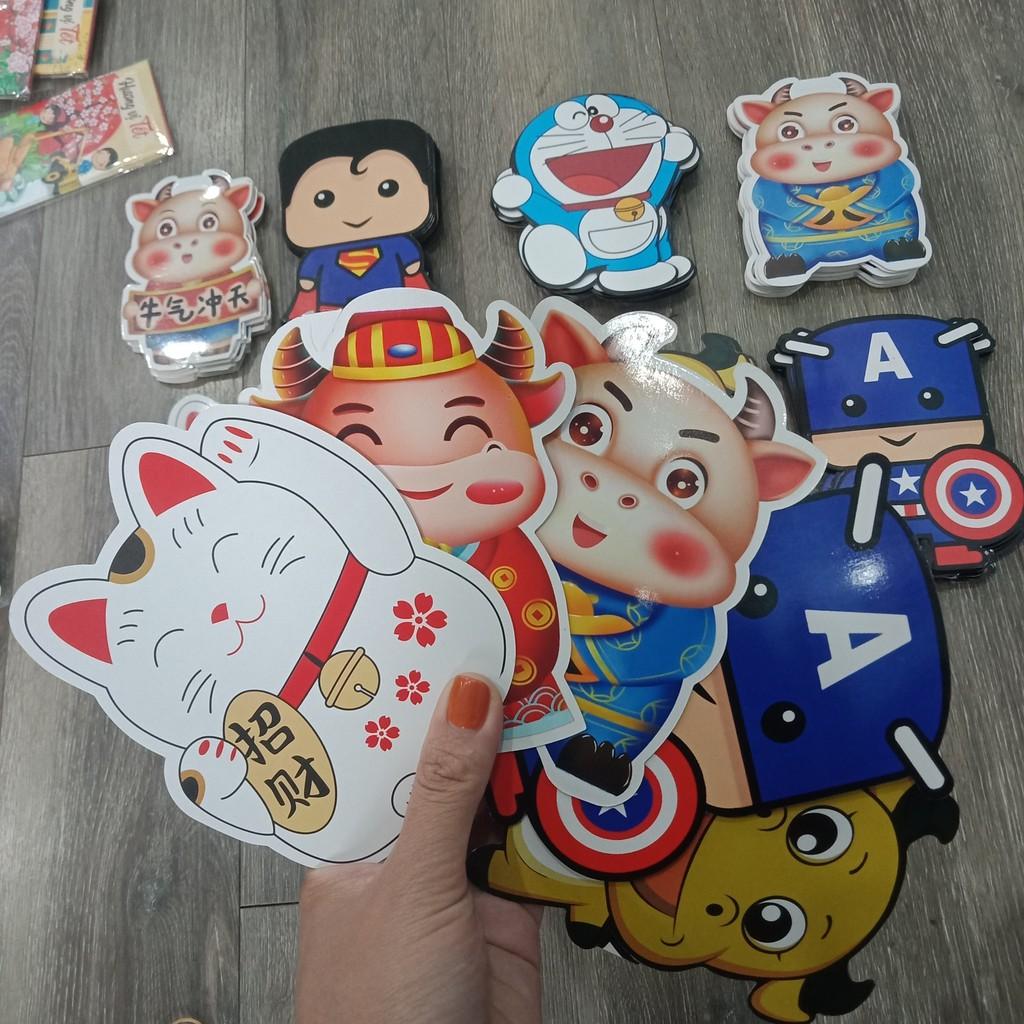Combo lì xì Tết, Lì xì Chibi mẫu mới cute, Bao Lì xì Tết