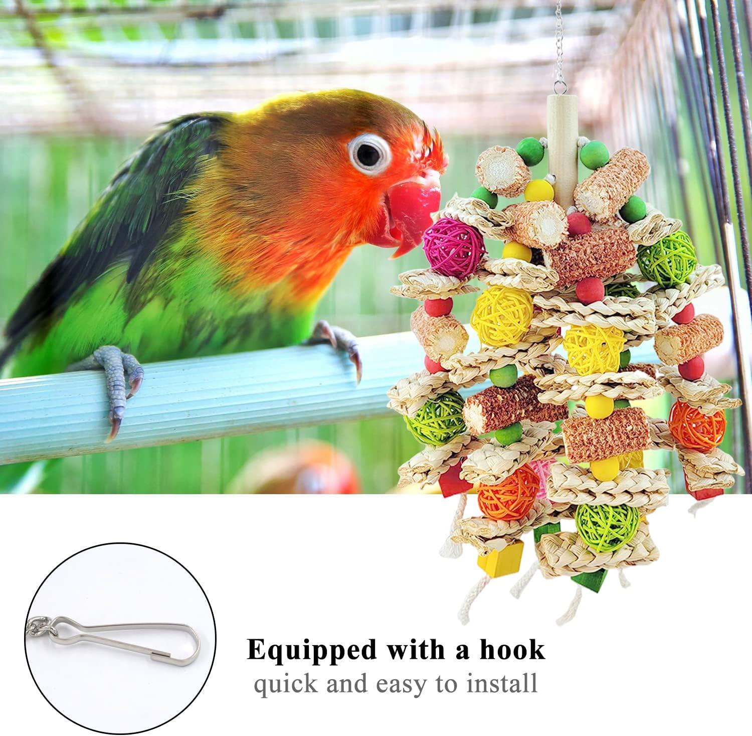 Đồ chơi cho vẹt lớn, đồ chơi cho chim nhai, đồ chơi cho vẹt bằng gỗ