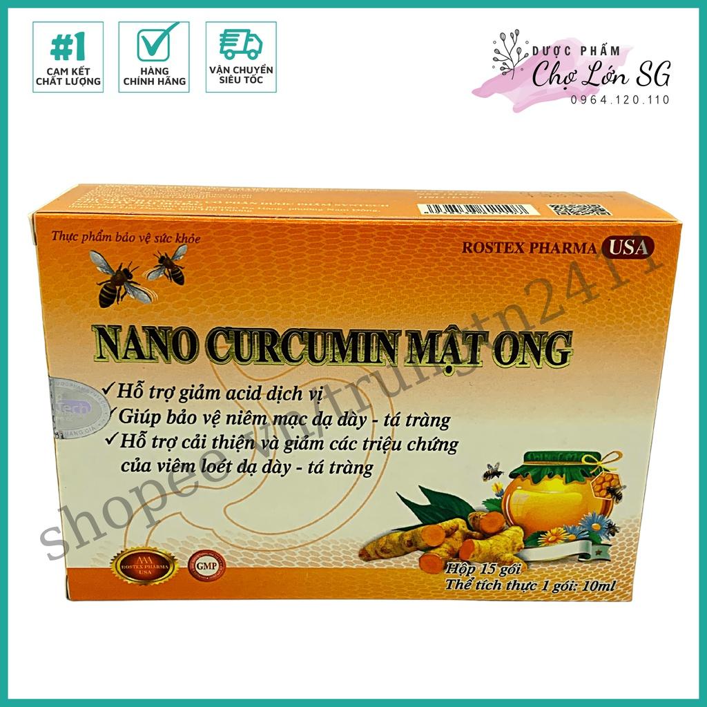 Dung dịch nghệ NANO CURCUMIN MẬT ONG giảm acid, cải thiện các triệu chứng về dạ dày – Hộp 15 gói