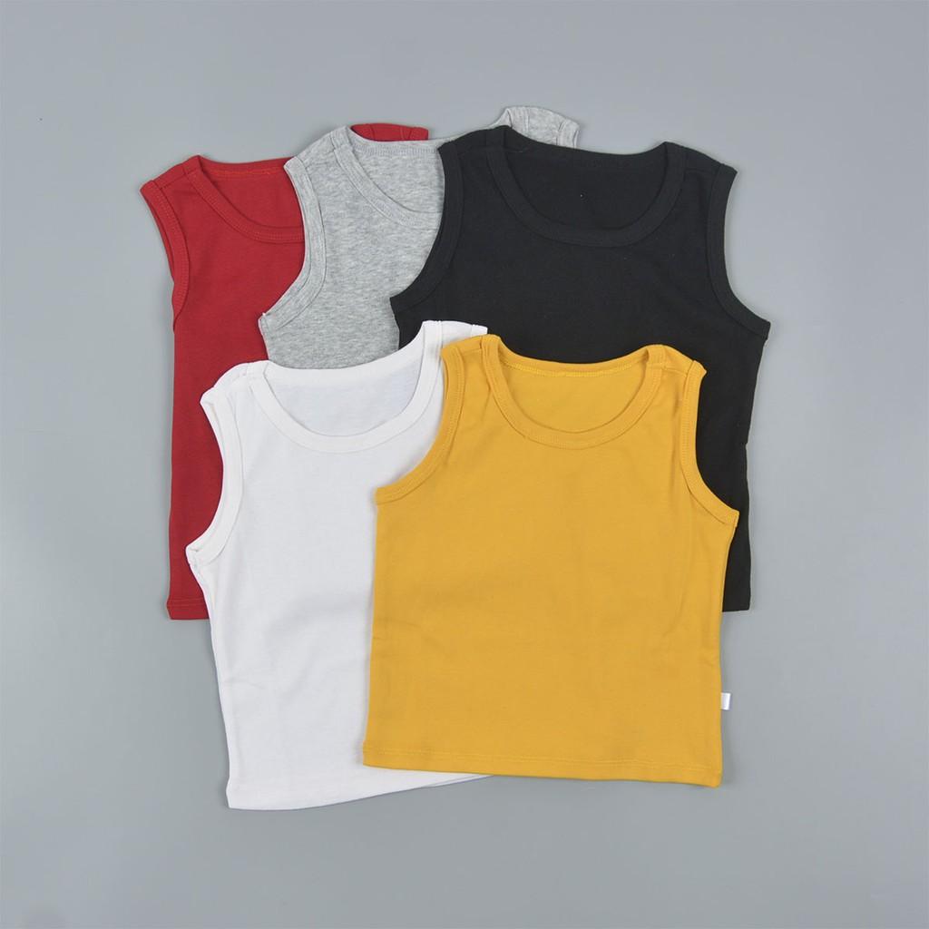 Áo ba lỗ trơn chất cotton borip