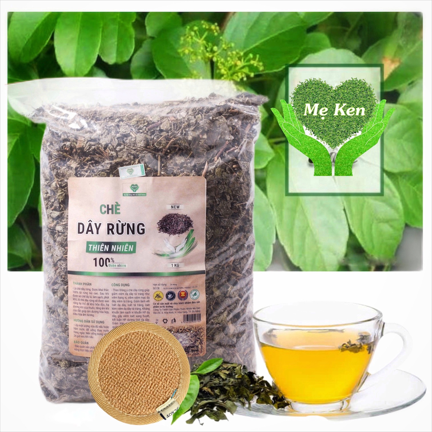 Chè dây rừng nguyên chất Mẹ Ken 1kg tặng kèm miếng lót ly - TRÀ CHÈ DÂY