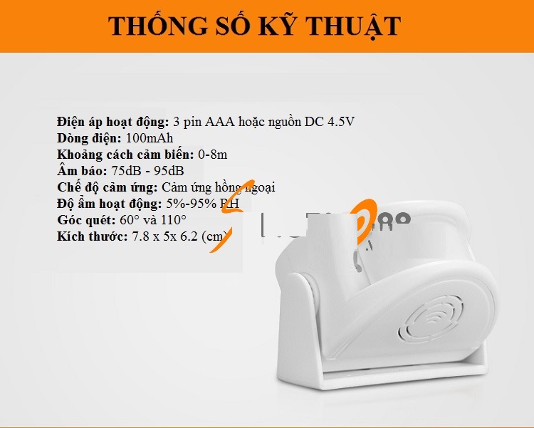 Báo động chống trộm, báo khách cảm biến hồng ngoại V3