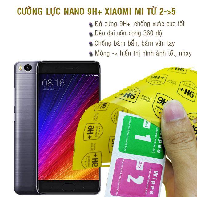 Dán cường lực dẻo nano dành cho Xiaomi Mi 2, 3, 4, 4C, 4S, 5, 5C, 5S, 5S Plus
