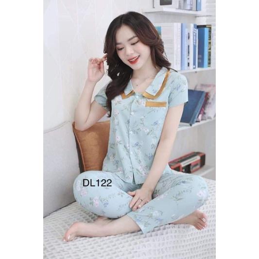 Quần áo mặc nhà cổ phối ren cao cấp