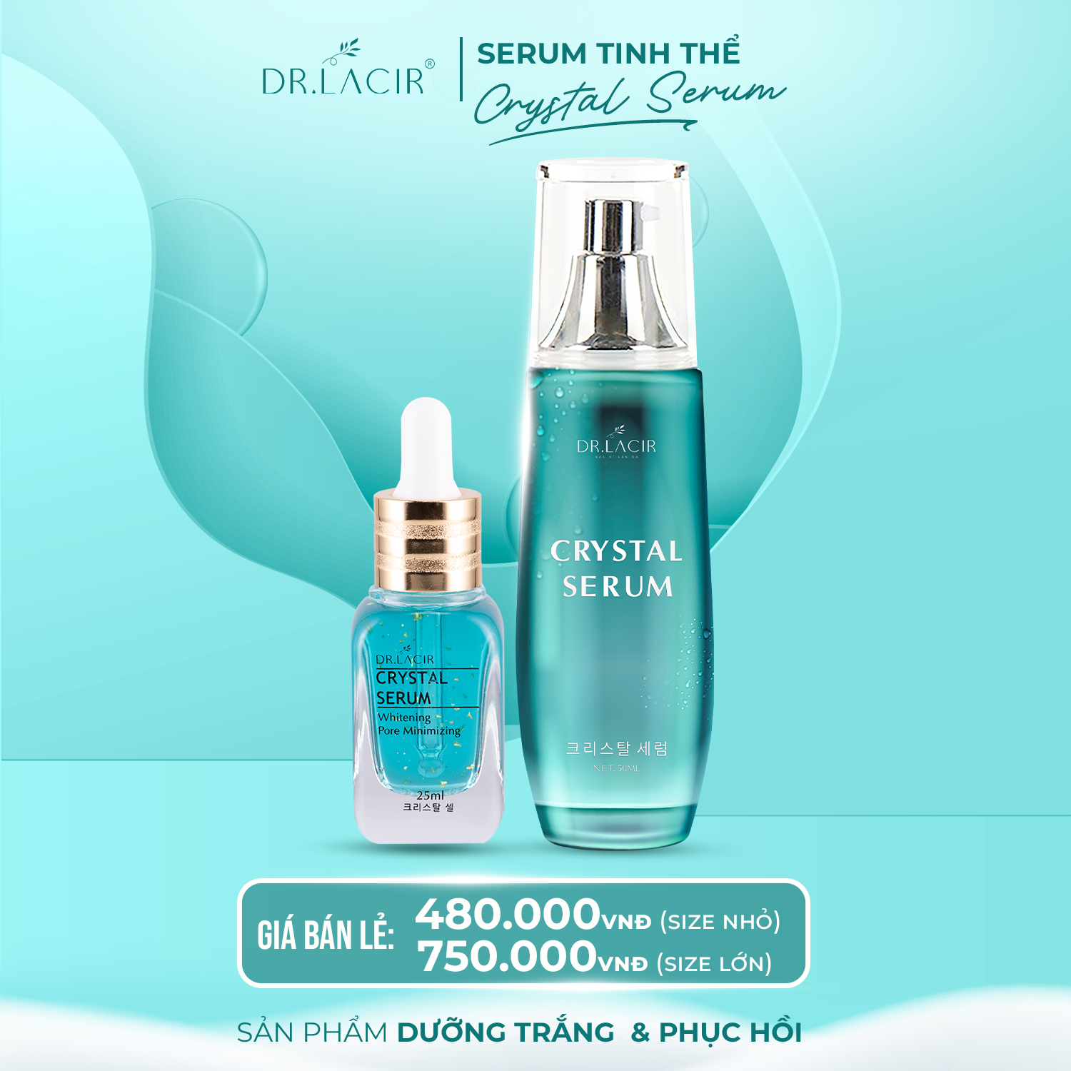 Serum Dưỡng Trắng Da Ban Đêm Collagen Tinh Thể Vàng 24K Lamer Care 50ml