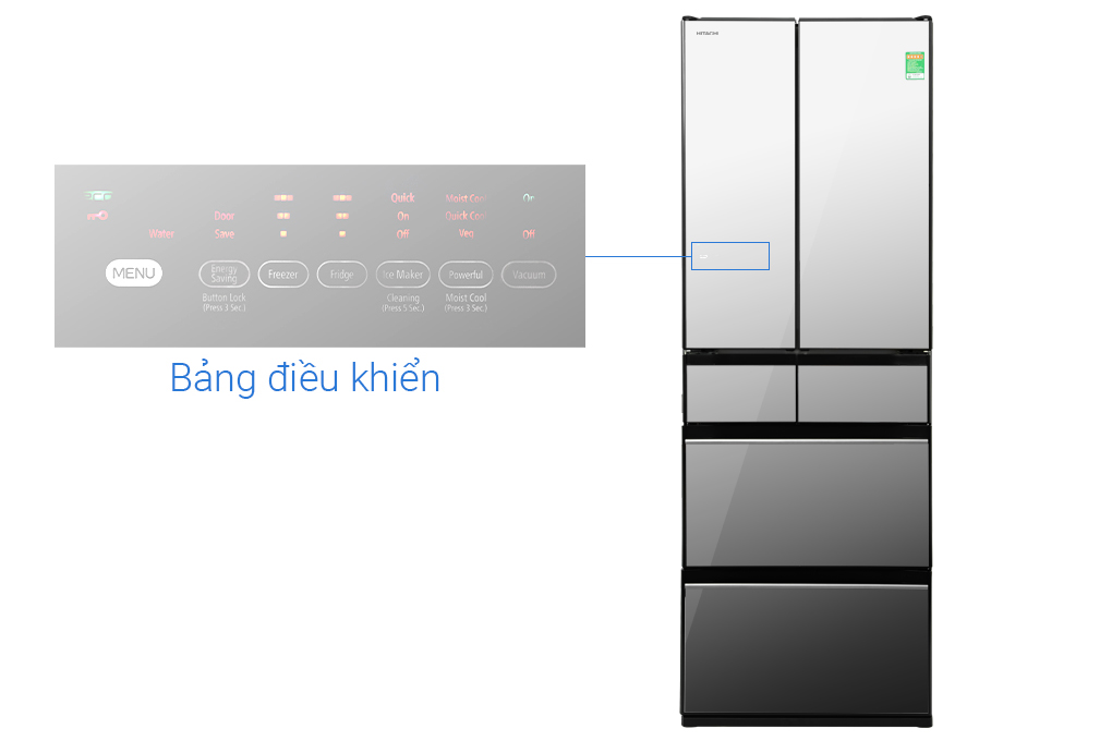 Tủ lạnh Hitachi Inverter 540 lít R-HW540RV(X) - Hàng chính hãng - Chỉ giao HCM